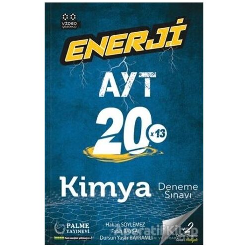Enerji AYT 20 Kimya Deneme Sınavı - Hakan Söylemez - Palme Yayıncılık