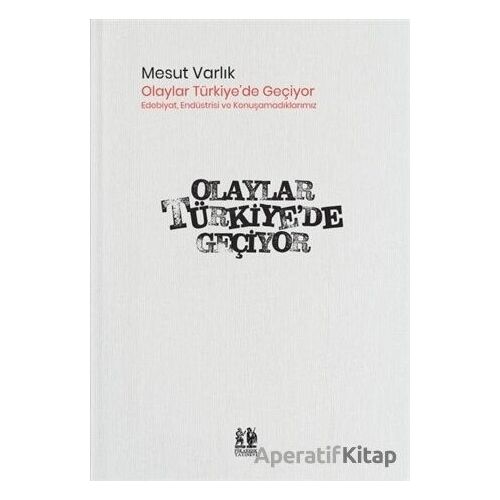 Olaylar Türkiye’de Geçiyor - Mesut Varlık - Pikaresk Yayınevi