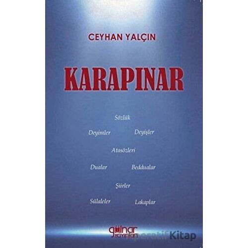 Karapınar - Ceyhan Yalçın - Gülnar Yayınları