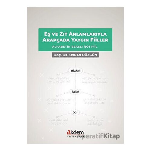 Eş ve Zıt Anlamlarıyla Arapçada Yaygın Fiiller - Osman Düzgün - Akdem Yayınları