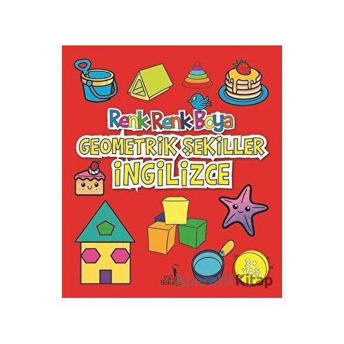 Geometrik Şekiller İngilizce - Renk Renk Boya - Serkan Karakoç - Pal Sokağı Yayınları