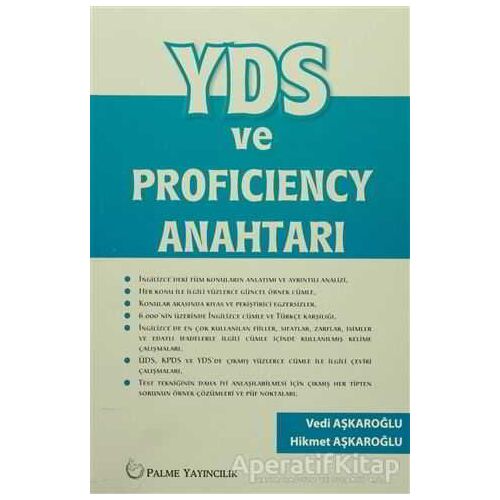 YDS ve Proficiency Anahtarı - Vedi Aşkaroğlu - Palme Yayıncılık