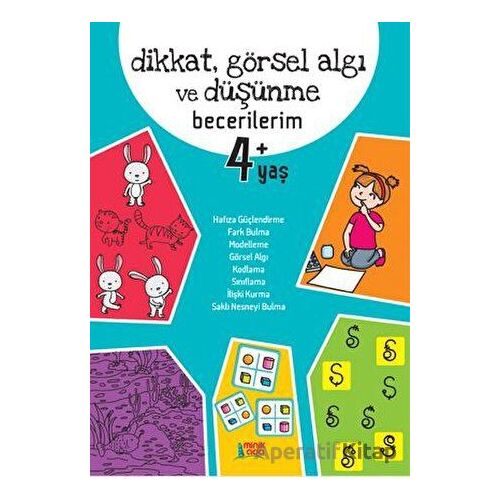 Dikkat Görsel Algı Ve Düşünme Becerilerim 4+ Yaş - Berkay Dinç - Minik Ada