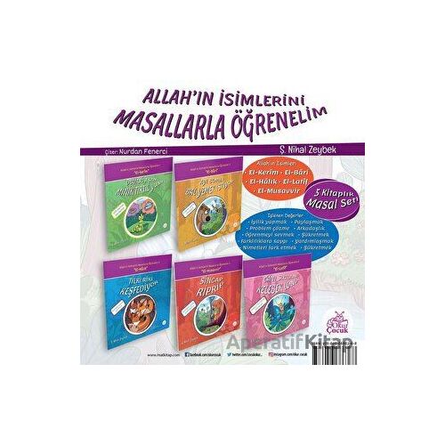 Allahın İsimlerini Masallarla Öğrenelim Seti (5 Kitap Takım) - Şerife Nihal Zeybek - Okur Çocuk