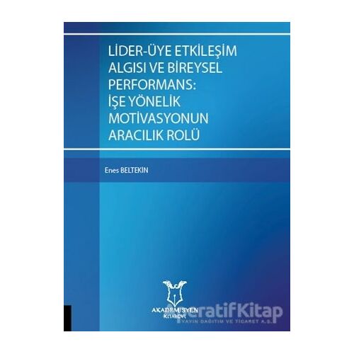 Lider-Üye Etkileşim Algısı ve Bireysel Performans: İşe Yönelik Motivasyonun Aracılık Rolü