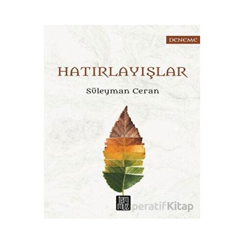 Hatırlayışlar - Süleyman Ceran - Temmuz Yayınları