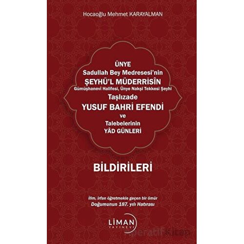 Ünye Sadullah Bey Medresesinin Şeyhül Müderrisin Gümüşhane Halifesi, Ünye Nakşi Tekkesi Şeyhi Taşlız