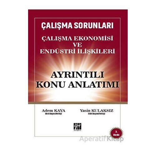 Çalışma Sorunları Çalışma Ekonomisi ve Endüstri İlişkileri Ayrıntılı Konu Anlatım