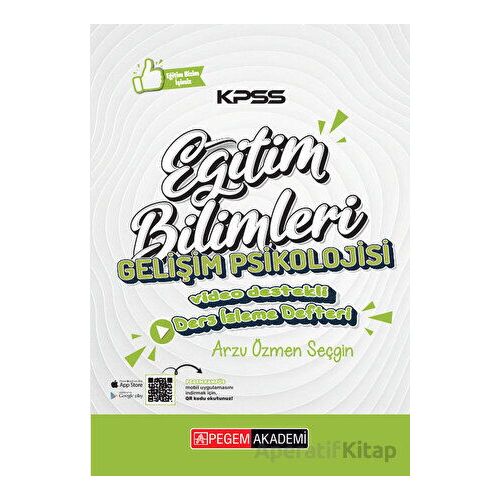 KPSS Eğitim Bilimleri Gelişim Psikolojisi Ders İzleme Defteri - Kolektif - Pegem Akademi Yayıncılık
