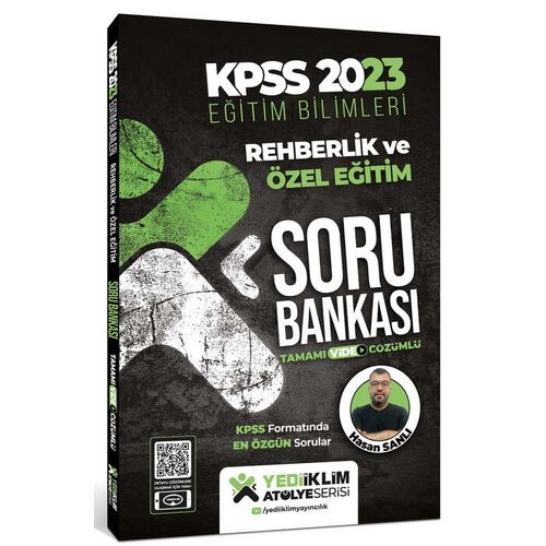 Yediiklim 2023 KPSS Eğitim Bilimleri Atölye Serisi Rehberlik ve Özel Eğitim Çözümlü Soru Bankası