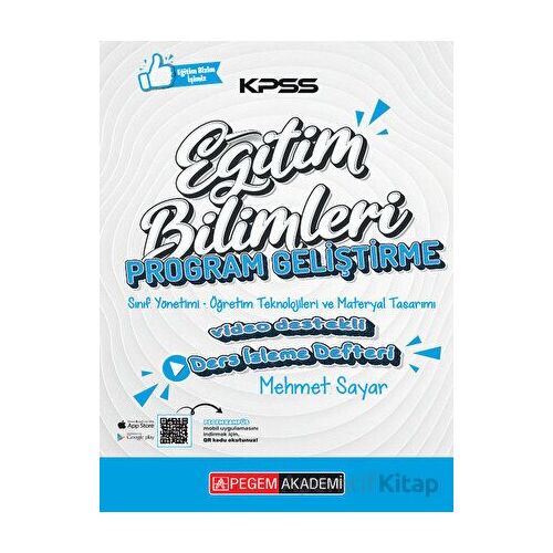KPSS Eğitim Bilimleri Program Geliştirme Ders İzleme Defteri - Kolektif - Pegem Akademi Yayıncılık