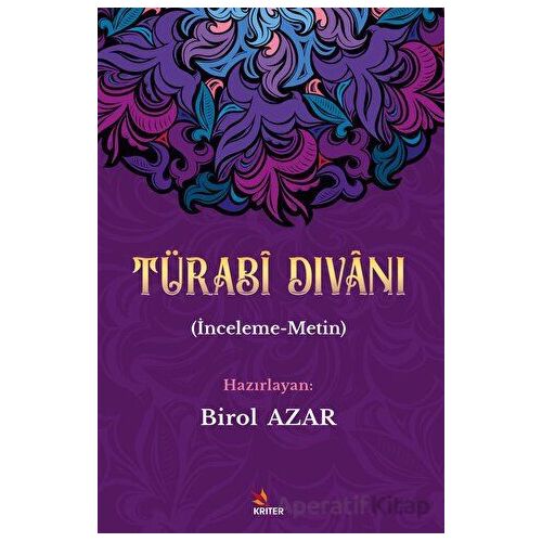 Türabi Divanı - Birol Azar - Kriter Yayınları