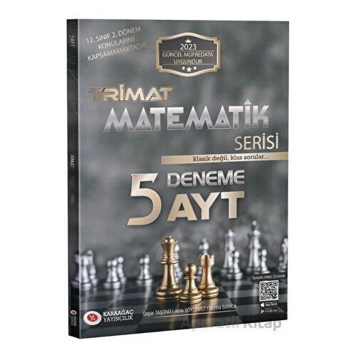 Karaağaç Yayınları 2023 AYT Matematik Trimat Serisi 5 Deneme - Kolektif - Karaağaç Yayıncılık