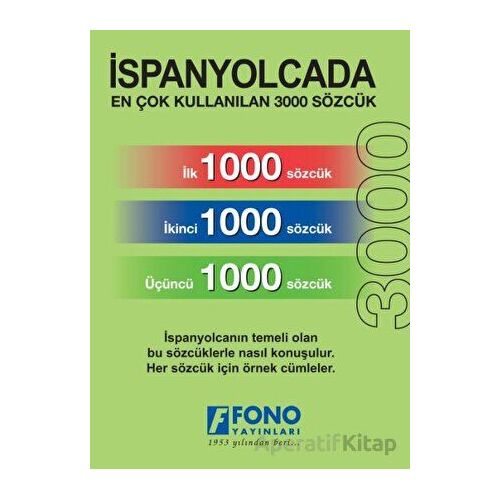 İspanyolcada En Çok Kullanılan 3000 Sözcük - Kolektif - Fono Yayınları