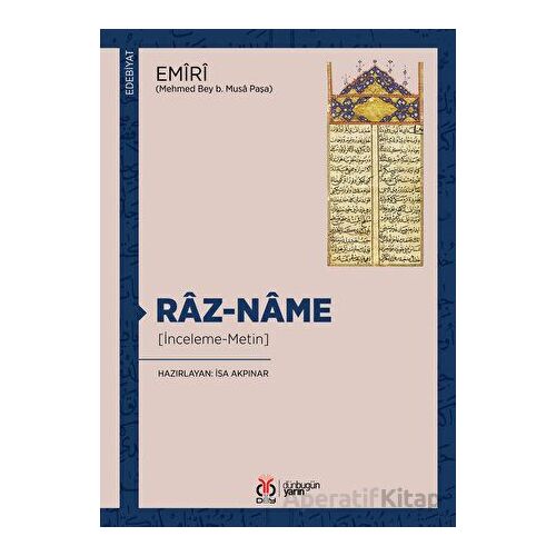 Raz-name (İnceleme-Metin) - Mehmed Bey b. Musa Paşa - DBY Yayınları