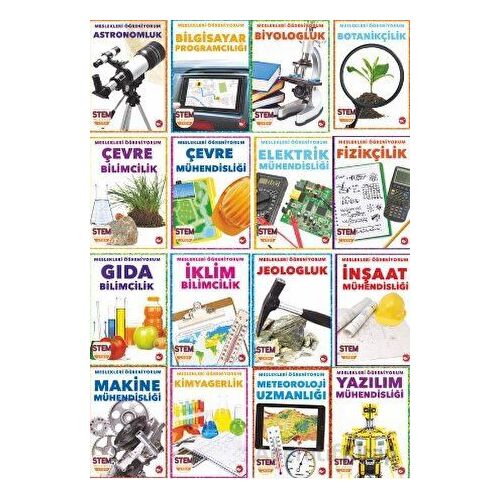 Meslekleri Öğreniyorum Seti - 16 Kitap - Kolektif - Beyaz Balina Yayınları
