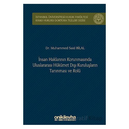 İnsan Haklarının Korunmasında Uluslararası Hükümet Dışı Kuruluşların Tanınması ve Rolü