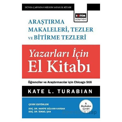 Araştırma Makaleleri, Tezler Ve Bitirme Tezleri Yazarları İçin El Kitabı