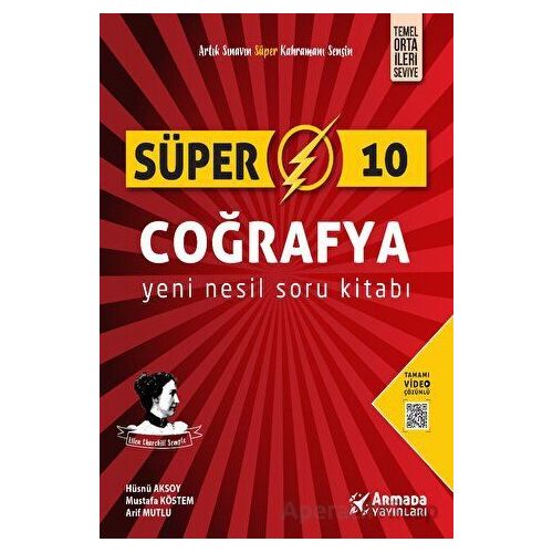Süper 10 Coğrafya Yeni Nesil Soru Kitabı - Mustafa Köstem - Armada Yayınları