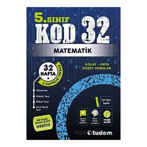 5. Sınıf Matematik Kod 32 Tekrar Testleri - Kolektif - Tudem Yayınları