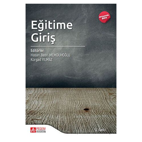 Eğitime Giriş - (Ekonomik Boy) - Hasan Basri Memduhoğlu - Pegem Akademi Yayıncılık