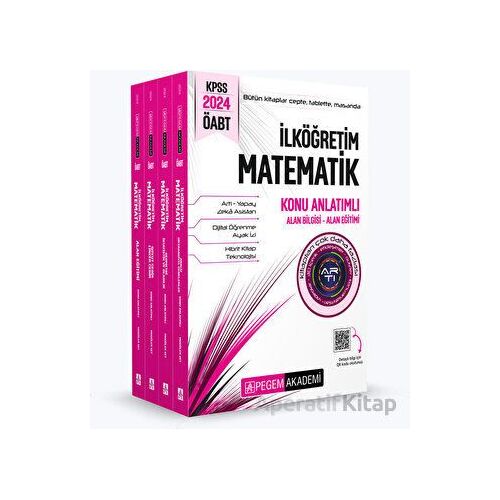 2024 KPSS ÖABT İlköğretim Matematik Konu Anlatımlı (4 Kitap) - Kolektif - Pegem Akademi Yayıncılık