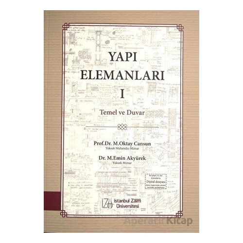 Yapı Elemanları 1 - Temel ve Duvar