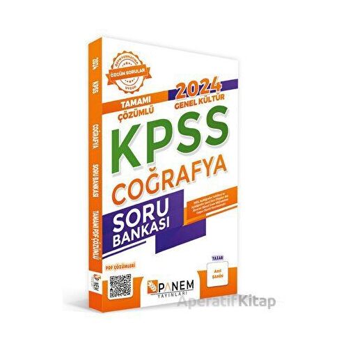 2024 KPSS Genel Kültür Tamamı Çözümlü Coğrafya Soru Bankası - Anıl Şahin - Panem Yayınları