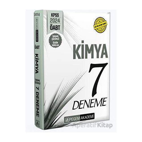 2024 KPSS ÖABT Kimya Öğretmenliği Tamamı Çözümlü 7 Deneme - Kolektif - Pegem Akademi Yayıncılık