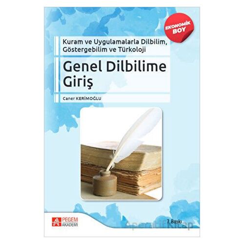 Genel Dilbilimine Giriş - Caner Kerimoğlu - Pegem Akademi Yayıncılık
