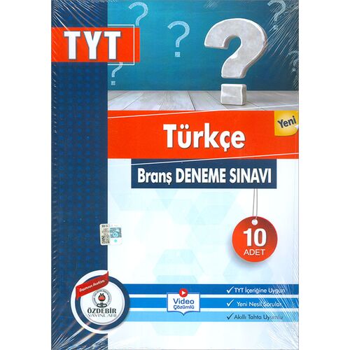 TYT Türkçe Branş 10lu Deneme Sınavı Özdebir Yayınları