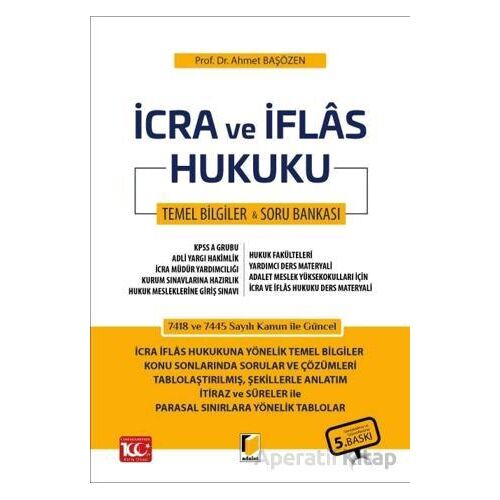 İcra ve İflas Hukuku Ders Notu - Soru Bankası - Ahmet Başözen - Adalet Yayınevi