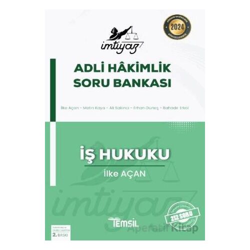 İmtiyaz Adli Hakimlik Soru Bankası İş Hukuku - İlke Açan - Temsil Kitap
