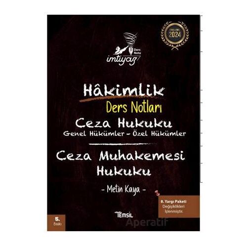 İmtiyaz İdare Hukuku İdari Yargılama Usul Hukuku Hakimlik Ders Notları - Metin Kaya - Temsil Kitap