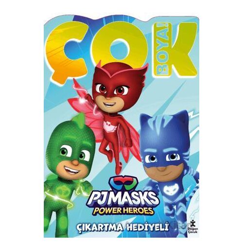 Pjmask Çok Boya! Çıkartmalı Dev Boyama Kitabı - Kolektif - Doğan Çocuk