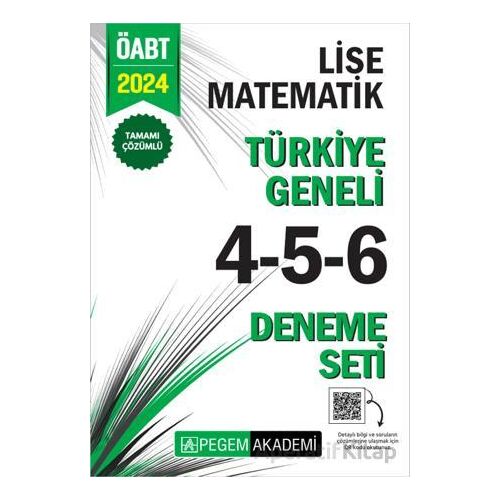 2024 KPSS ÖABT Lise Matematik Tamamı Çözümlü Türkiye Geneli 4-5-6 (3lü Deneme Seti)