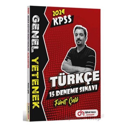 KPSS Genel Yetenek Türkçe QR Çözümlü 15 Deneme - Fikret Çelik - Dijital Hoca