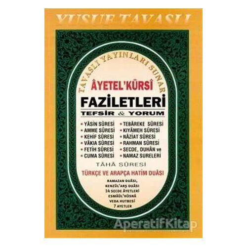 AyetelKürsi Faziletleri Tefsir ve Yorum D35 - Tavaslı Yayınları
