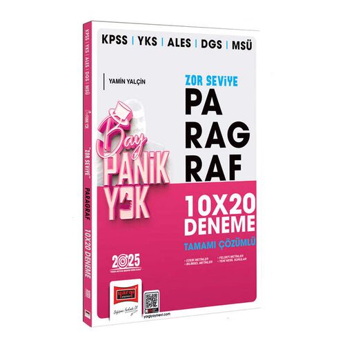 Yargı 2025 KPSS YKS ALES DGS MSÜ Çözümlü Panik Yok Zor Seviye Paragraf 10x20 Deneme