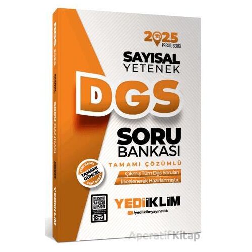 Yediiklim Yayınları 2025 DGS Sayısal Yetenek Tamamı Çözümlü Soru Bankası