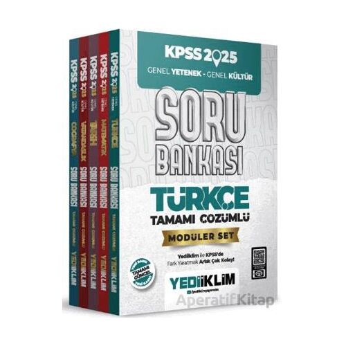 Yediiklim Yayınları 2025 KPSS Genel Yetenek Genel Kültür Tamamı Çözümlü Modüler Set Soru Bankası