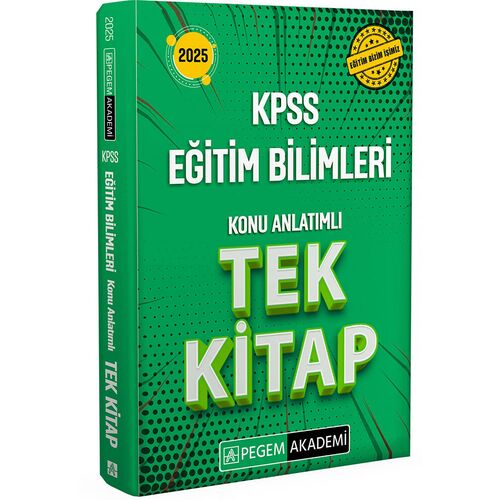Pegem 2025 KPSS Eğitim Bilimleri Konu Anlatımlı Tek Kitap