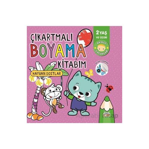 Çıkartmalı Boyama Kitabım-hayvan Dostlar - Kolektif - 0-6 Yaş Yayınları