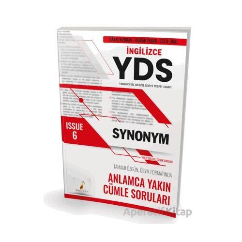 YDS İngilizce Synonym Issue 6 - Burak Yaşar - Pelikan Tıp Teknik Yayıncılık