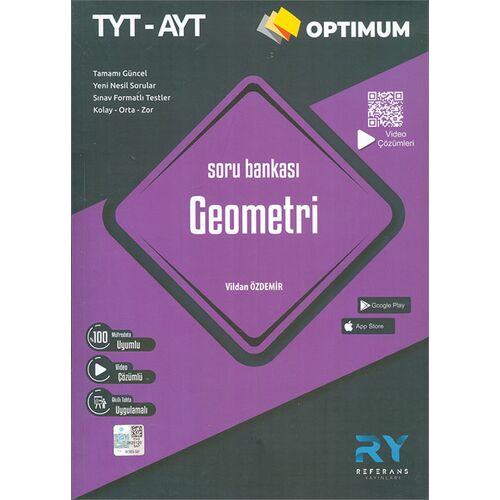 Optimum TYT AYT Geometri Soru Bankası Video Çözümlü Referans Yayınları