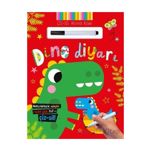 Çiz – Sil Aktivite Kitabı Dino Diyarı - Kolektif - İndigo Çocuk