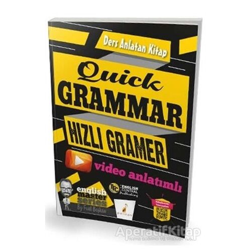 Quick Grammar Video Anlatımlı Ders Anlatan Kitap - Fuat Başkan - Pelikan Tıp Teknik Yayıncılık