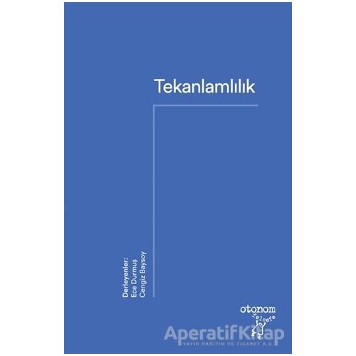 Tekanlamlılık - Cengiz Baysoy - Otonom Yayıncılık
