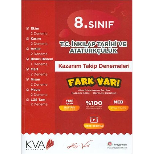 Koray Varol 8. Sınıf T.C. İnkılap Tarihi ve Atatürkçülük Kazanım Takip Denemeleri