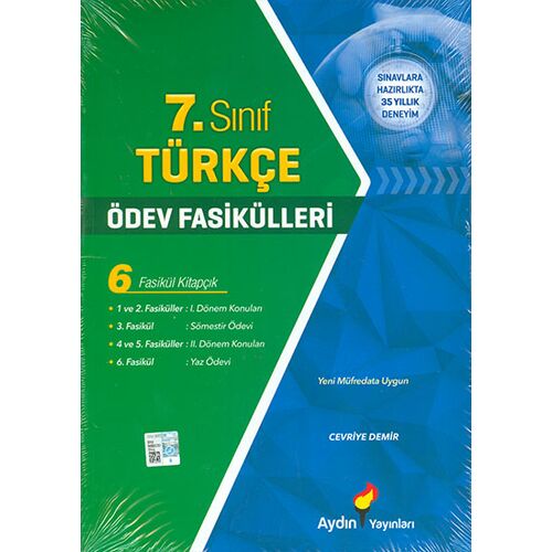 7.Sınıf Tükçe Ödev Fasikülleri Aydın Yayınları